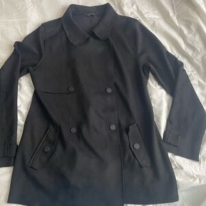 Haute Monde Classic Black Trench Coat